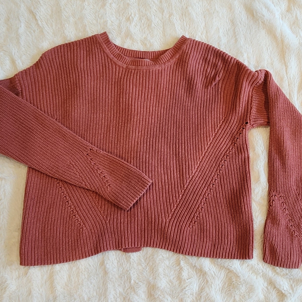 Lucky Brand Sweater With Lace Up Back Small